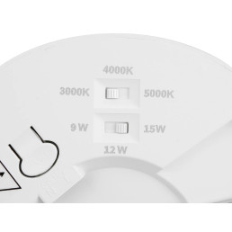 LED panelė universali EASY FLEX 9-12-15W CCT 1120lm, apvali, juoda