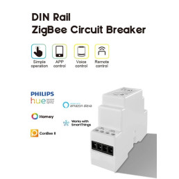 Išmani relė DIN bėgeliui, ZigBee, 230Vac, su energijos matavimu