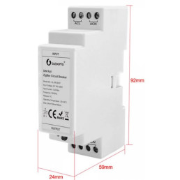 Išmani relė DIN bėgeliui, ZigBee, 230Vac, su energijos matavimu