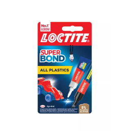 Klijai momentiniai plastikams skaidrūs Super Bond All Plastics 2g+4ml Loctite