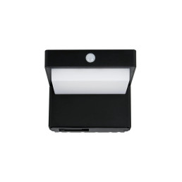 Lauko šviestuvas su saulės panele ir judesio jutikliu SUNTIS, sieninis, 220lm, 3000K, 2Ah, IP54, USB-C