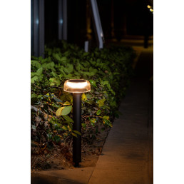 Lauko šviestuvas su saulės panele SUNTIS, įsmeigiamas, 170lm, 3000K, 2Ah, IP54, USB-C