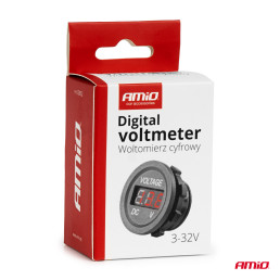 Įtampos matavimo prietaisas skaitmeninis 3-32V MOD-02 AMiO