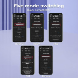 LED valdiklis 12-24V, 15A, RGB + CCT ne skaitmeninėms juostoms, WLED ESP32 PWM, Wi-Fi