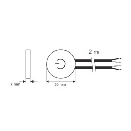 LED valdiklis 12-24Vdc, 5A, ON-OFF-DIM, bekontaktis, veikia per baldus iki 38mm