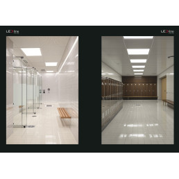 LED panelė 40W, 60x60cm, 4800lm, 120lm/ W, 4000K, IP65 drėgnoms patalpoms