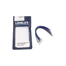 LED juostos jungtis su 15cm laidu RGB 5vnt