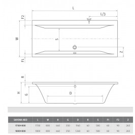 Vonia SAVONA NEO 1800x800