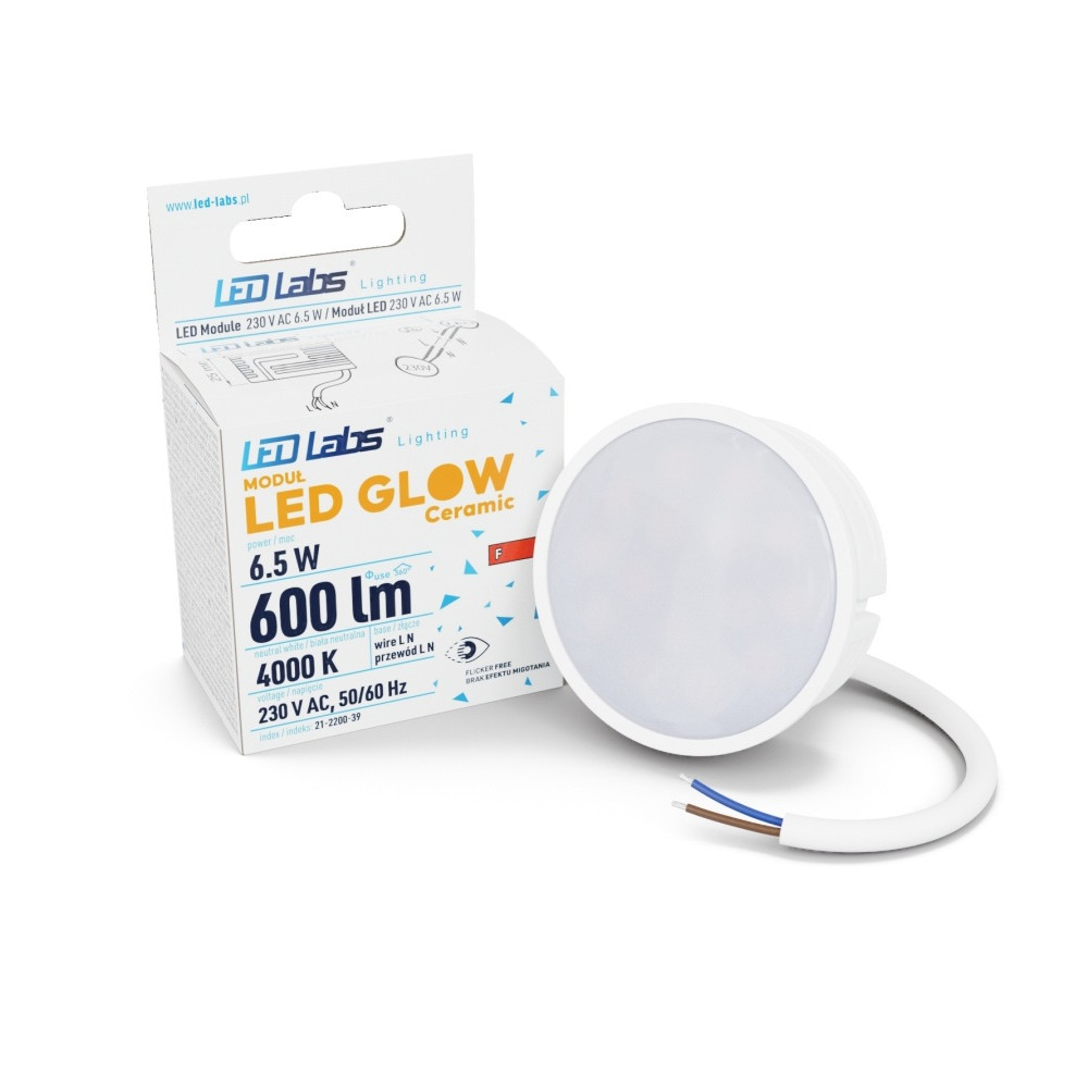 LED lemputė GLOW 230V AC 6.5W 4000K neutraliai balta