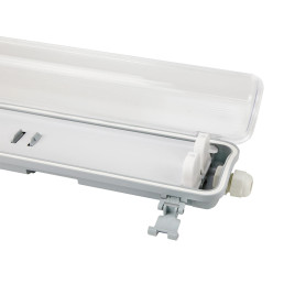 Hermetinis šviestuvas VANTO 2xT8 IP65 120cm pilkas ABS/ PS su reflektorium