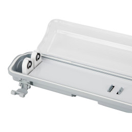 Hermetinis šviestuvas VANTO 2xT8 IP65 120cm pilkas ABS/ PS su reflektorium