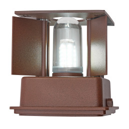 Sieninis lauko šviestuvas CUBE G9 IP65, reguliuojamo švietimo kampo, corten spalvos