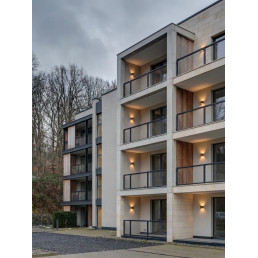 Sieninis lauko šviestuvas CUBE G9 IP65, reguliuojamo švietimo kampo, corten spalvos