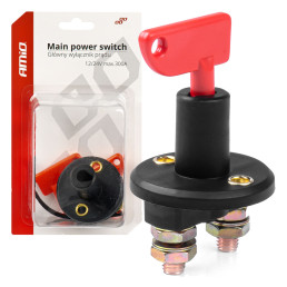 Mechaninis masės jungiklis 12V/ 24V 150A (maks. 300A) AMiO