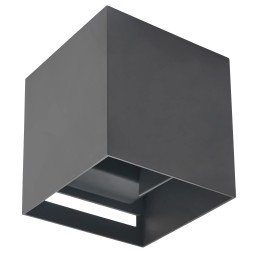 Sieninis lauko šviestuvas CUBE G9 IP65, reguliuojamo švietimo kampo, pilkos spalvos