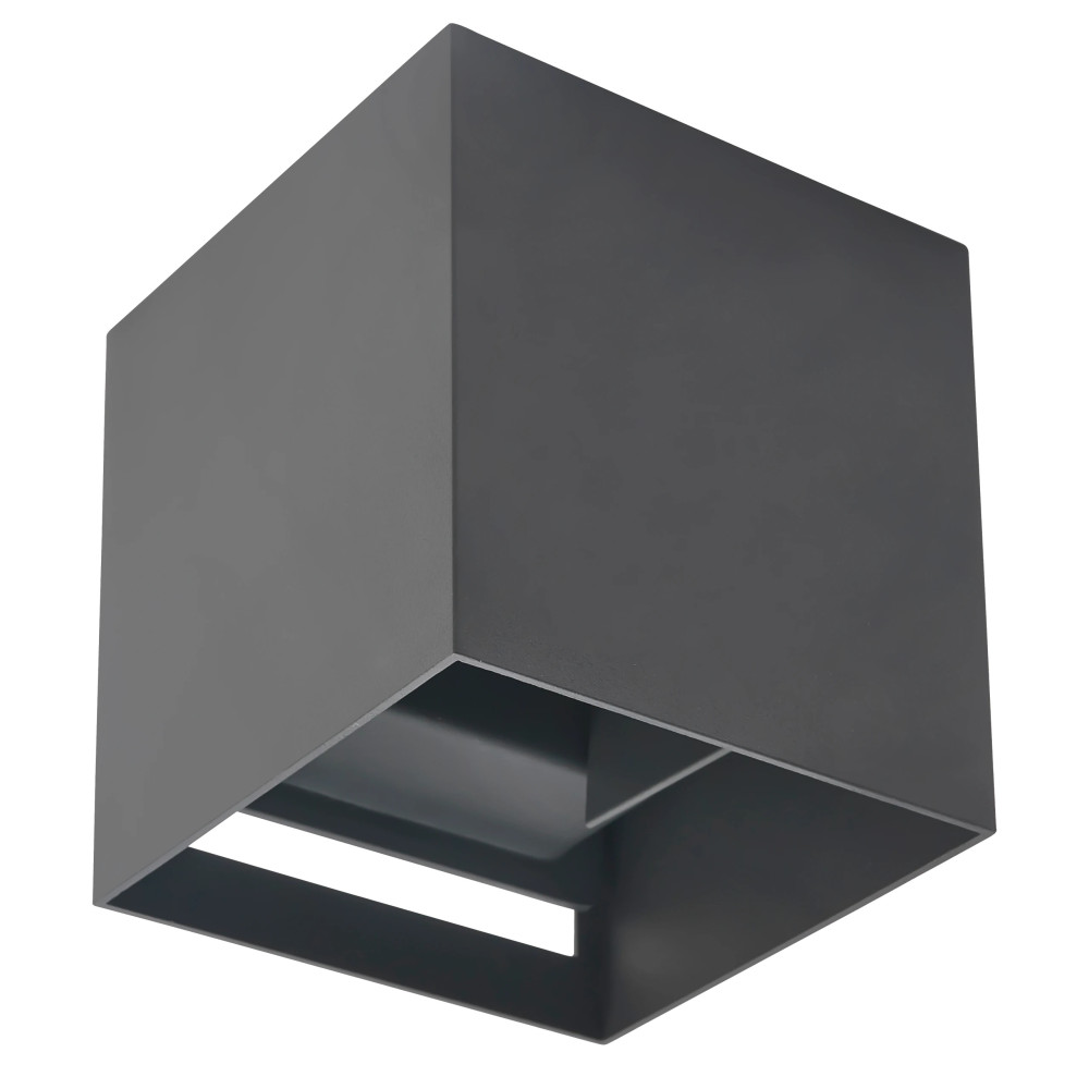 Sieninis lauko šviestuvas CUBE G9 IP65, reguliuojamo švietimo kampo, pilkos spalvos