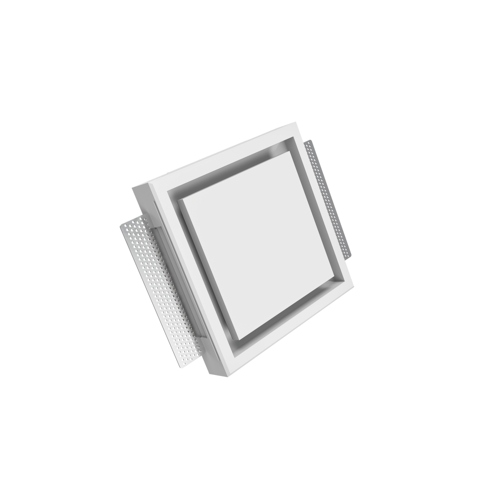Gipsinis difuzorius KVADRO-125 kvadratinis priglaistomas baltos sp.
