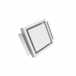 Gipsinis difuzorius KVADRO-125 kvadratinis priglaistomas baltos sp.