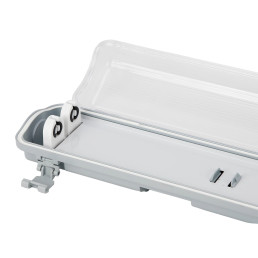 Hermetinis šviestuvas VANTO 2xT8 IP65 60cm pilkas ABS/ PS su reflektorium