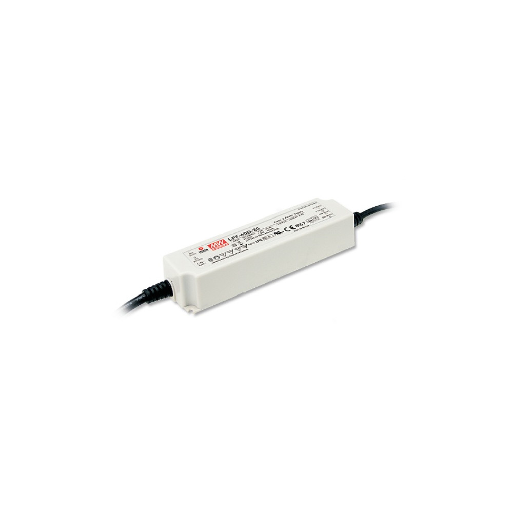Impulsinis maitinimo šaltinis LED 12V 3.34A, valdomas, PFC, IP67, MEAN WELL