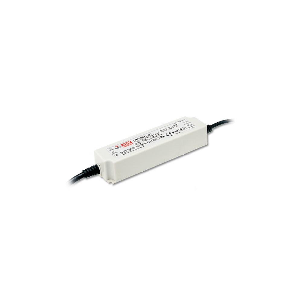Impulsinis maitinimo šaltinis LED 12V 5A, valdomas, PFC, IP67, MEAN WELL