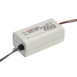 Impulsinis maitinimo šaltinis LED 24V 0.67A, MEAN WELL