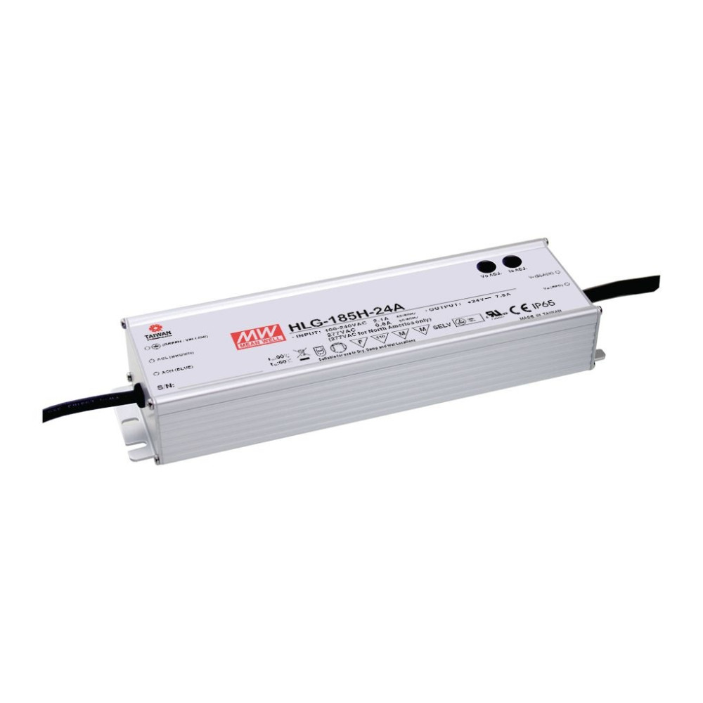 Impulsinis maitinimo šaltinis LED 24V 7.8A, valdomas, PFC, IP67, MEAN WELL