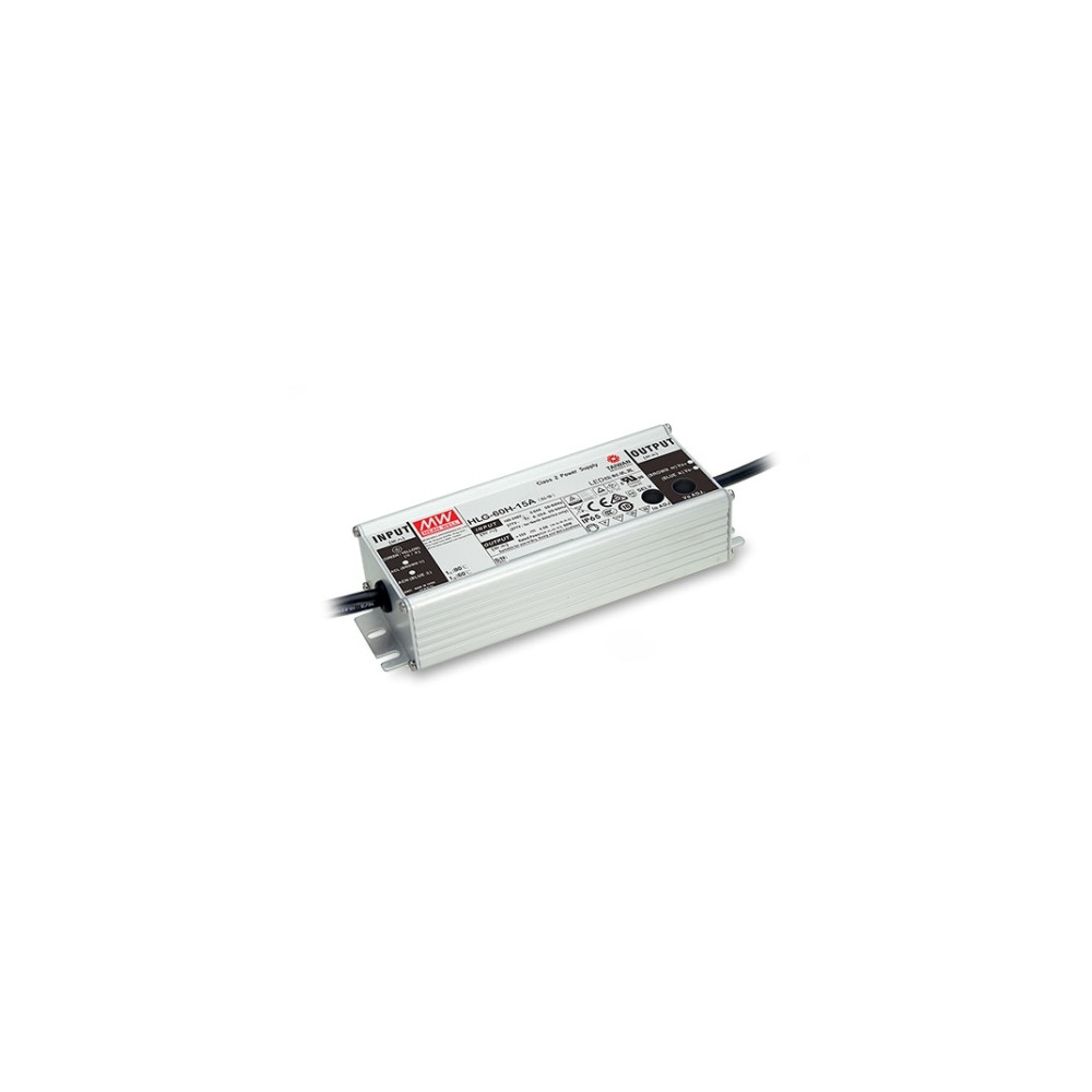 Impulsinis maitinimo šaltinis LED 24V 2.5A, valdomas, PFC, IP67, MEAN WELL