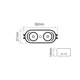 LED modulis, 12Vdc, 2.0W, OSRAM SMD, 190lm, 170°, 6500K IP65, LED line