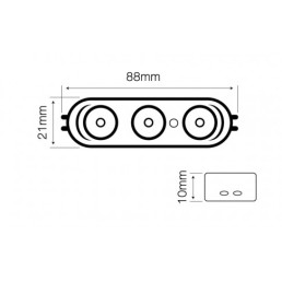 LED modulis, 12Vdc, 2.5W, OSRAM SMD, 237lm, 170°, 6500K IP65, LED line