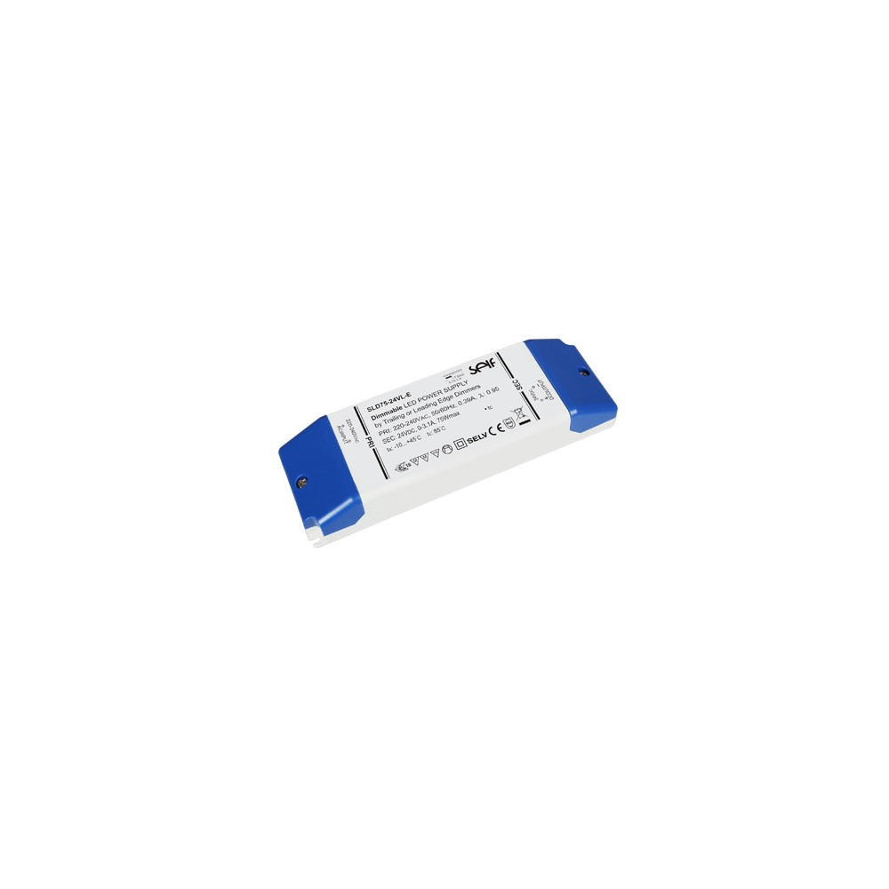 Impulsinis maitinimo šaltinis LED 12V 6.25A, valdomas TRIAC, IP20, 31x60x185mm, SELF