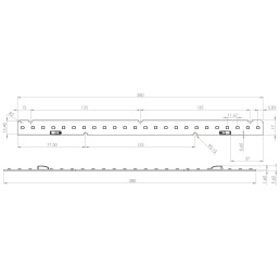 LED modulis, linijinis, 280mm, 750mA CC, 11.12V, 8.3W, 4000K, AKTO