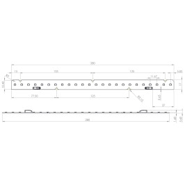 LED modulis, linijinis, 280mm, 750mA CC, 11.12V, 8.3W, 4000K, AKTO