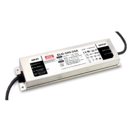 Impulsinis maitinimo šaltinis LED 24V 10A, valdomas, PFC, IP67, MEAN WELL