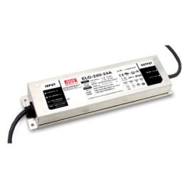 Impulsinis maitinimo šaltinis LED 24V 10A, valdomas, PFC, IP67, MEAN WELL