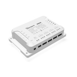 Išmanusis jungiklis 4CHPROR3, 4 kanalų, valdomas programėle, Wi-Fi, galimybė valdyti balsu ir pulteliu, SONOFF