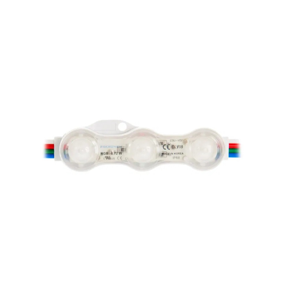 LED modulis, 12Vdc, 0.72W, SAMSUNG SMD, 160°, RGB, IP68, BERGMEN
