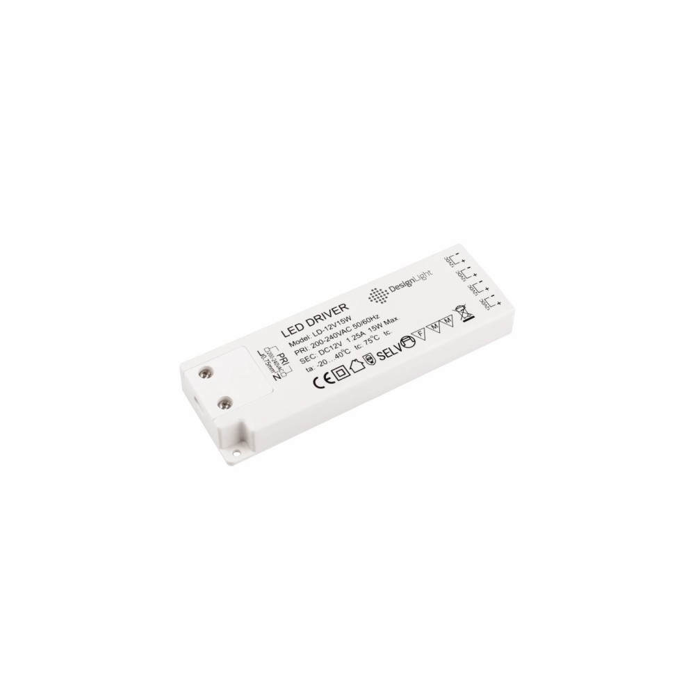 Impulsinis maitinimo šaltinis LED 12V 1.25A, 15W, su L813 jungtimis, Designlight