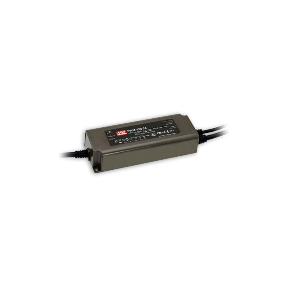 Impulsinis maitinimo šaltinis LED 12V 10A, valdomas DALI2, PFC, IP67, MEAN WELL