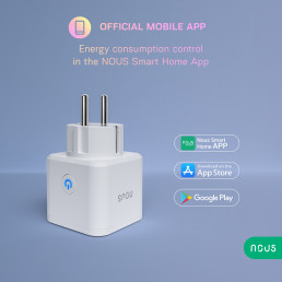 Išmanioji Wi-Fi rozetė A7, 3680W, su energijos matavimo funkcija, TUYA / Smart Life, NOUS