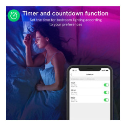 LED juostos komplektas su Wi-Fi valdikliu ir maitinimo šaltiniu, RGB, 10m, 36W, TUYA / Smart Life, NOUS