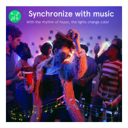 LED juostos komplektas su Wi-Fi valdikliu ir maitinimo šaltiniu, RGB, 10m, 36W, TUYA / Smart Life, NOUS