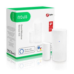 Išmanusis durų/ langų jutiklis E3, ZigBee, TUYA / Smart Life, NOUS