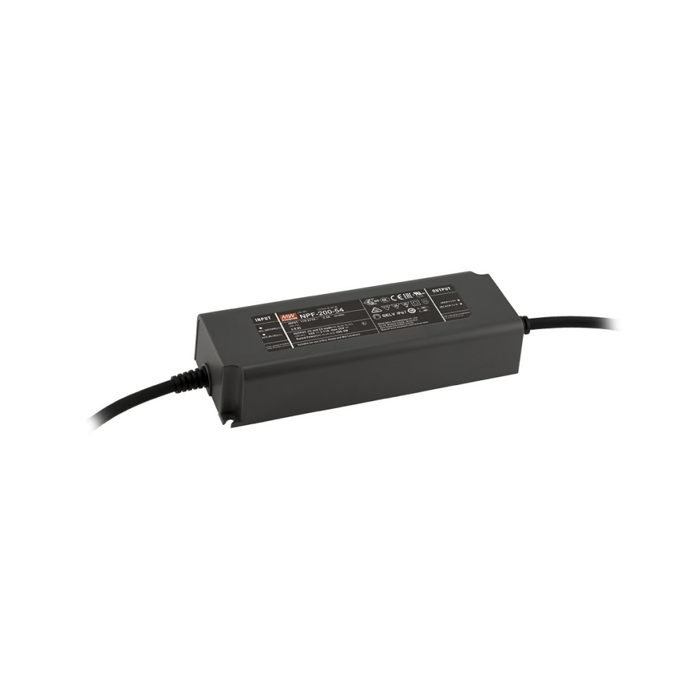 Impulsinis maitinimo šaltinis LED 12V 15A, valdomas, PFC, IP67, MEAN WELL