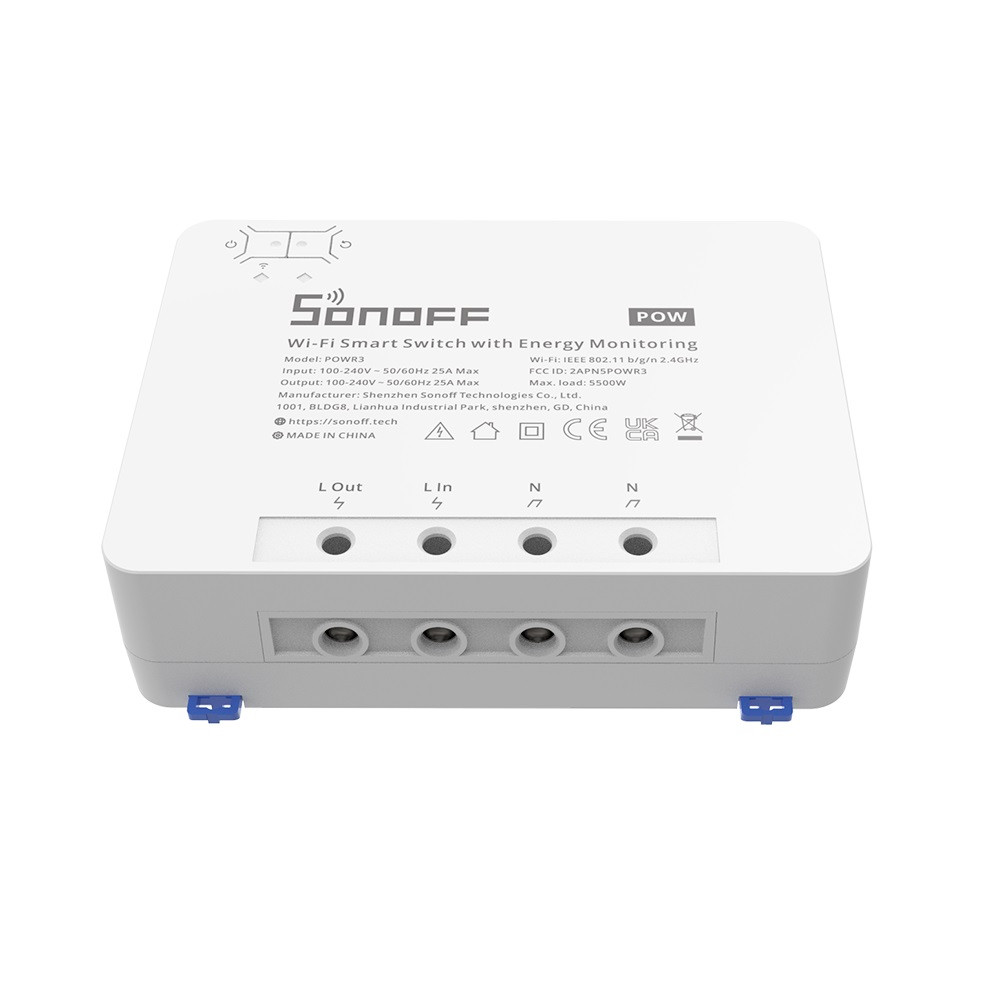 Išmanusis elektros energijos apskaitos jungiklis POW R3, valdomas Wi-Fi, 230VAC, 5500W, SONOFF