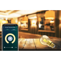 Lemputė LED filament E27, 230V, 6W, 650lm, 2700K, išmanioji Wi-Fi, valdoma programėle, TUYA, WOOX
