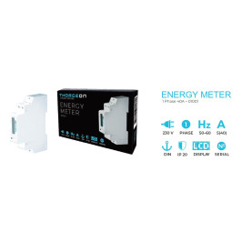 Elektros energijos matuoklis, vienos fazės, DIN, 40A, THORGEON