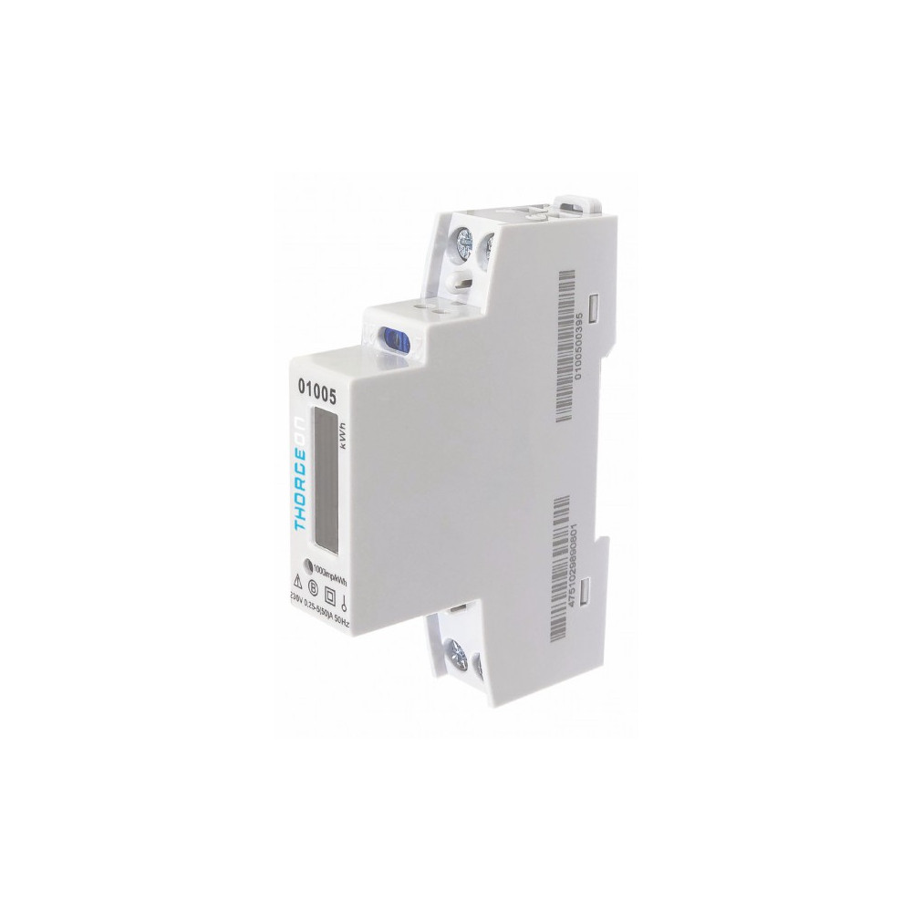 Elektros energijos matuoklis, vienos fazės, DIN, 50A, sertifikuotas MID, THORGEON