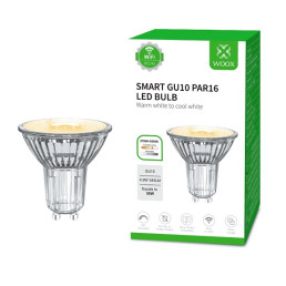 Lemputė LED Wi-Fi GU10, 230V, 4.9W, 345lm, 2700K - 6500K, CCT, MR16, išmanioji, valdoma programėle, TUYA / Smart Life, W...