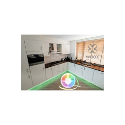 LED juostos komplektas su valdikliu ir maitinimu 12V, 24W, 5m, 210lm/ m, RGB+CCT, hermetiška IP64, išmanioji WiFi, TUYA ...